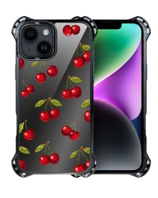 Etui do iPhone 14 IBIZU DropGuard Ultra z MagSafe, Midnight, Wiśniowa noc