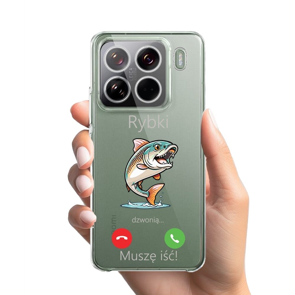Etui do Xiaomi 15 Pro przeźroczyste, silikonowe Flexi, rybki dzwonią - obrazek 2
