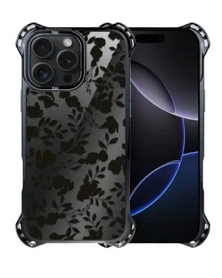 Etui do iPhone 16 Pro IBIZU DropGuard Ultra z MagSafe, Midnight, Cienie liści