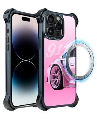 Etui do iPhone 14 Pro Max IBIZU DropGuard Ultra z MagSafe, TechDrive, 911 różowe