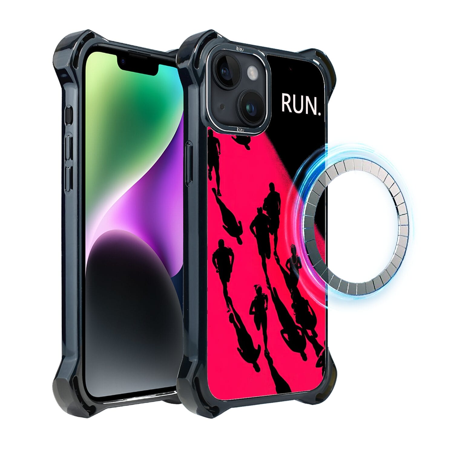 Etui do iPhone 14 IBIZU DropGuard Ultra z MagSafe, #Move, Nocny maraton