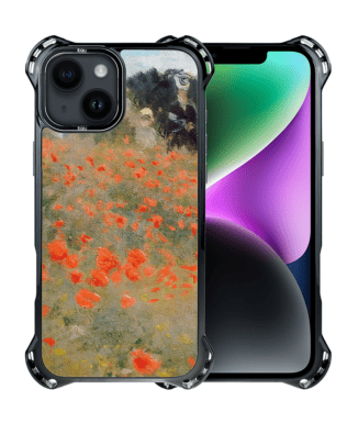 Etui iPhone 14 IBIZU DropGuard Ultra z MagSafe, Claude Monet, pole maków