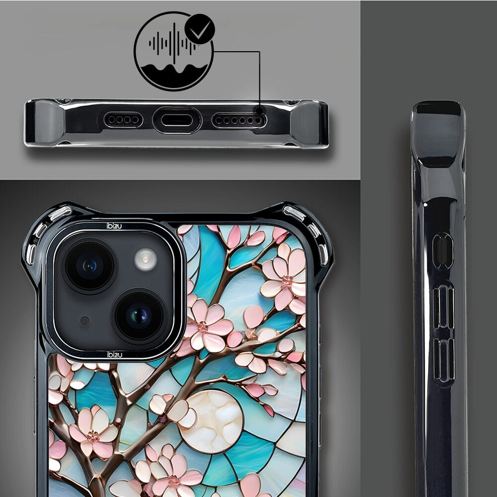 Etui do iPhone 14 IBIZU DropGuard Ultra z MagSafe, Barwy Szkła, Księżycowa Wiśnia - obrazek 6