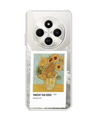 Etui do Xiaomi POCO C75 przeźroczyste, silikonowe Flexi, słoneczniki