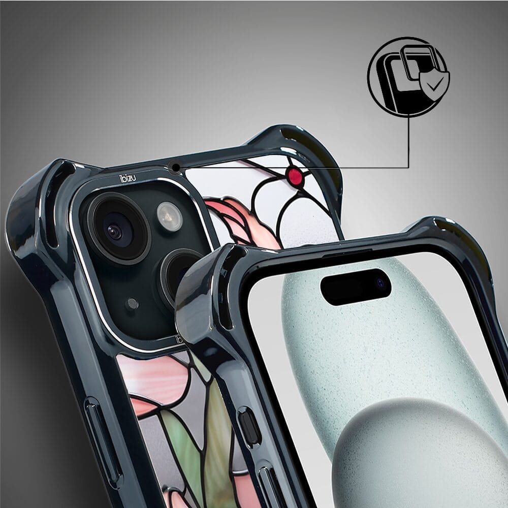 Etui do iPhone 15 IBIZU DropGuard Ultra z MagSafe, Barwy Szkła, Różowa magnolia - obrazek 3