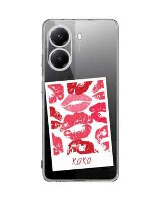 Etui do Xiaomi POCO X7 Pro przeźroczyste, silikonowe Flexi, pocałunki, polaroid
