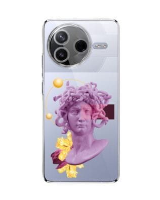Etui do Xiaomi POCO F7 Pro przeźroczyste, silikonowe Flexi, antyczna figura, meduza