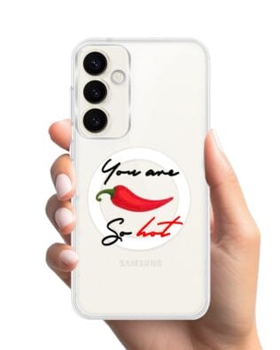 Etui do Samsung Galaxy S23 z MagSafe przeźroczyste, silikonowe Flexi, papryczka chilli