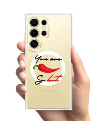 Etui do Samsung Galaxy S24 Ultra z MagSafe przeźroczyste, silikonowe Flexi, papryczka chilli