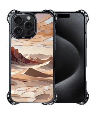 Etui do iPhone 15 Pro IBIZU DropGuard Ultra z MagSafe, Barwy Szkła, Pustynny spokój