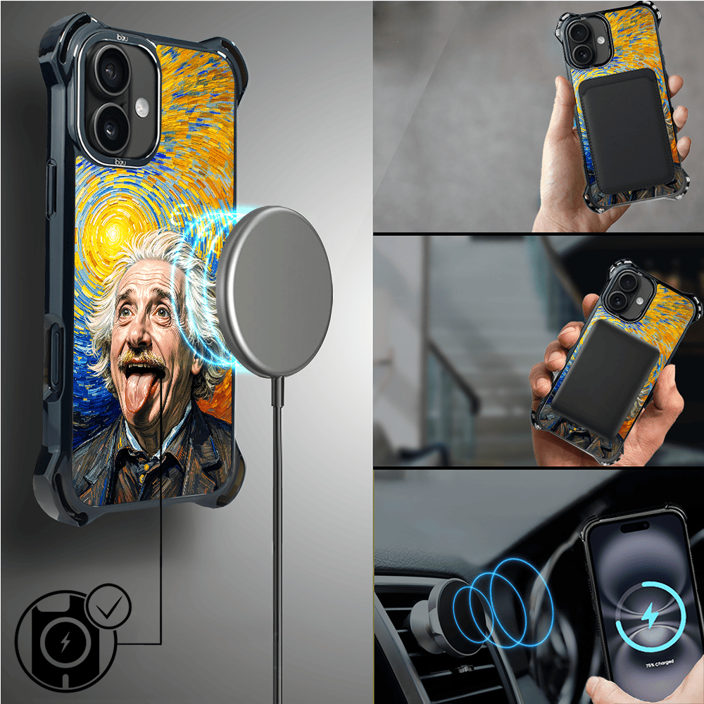 Etui iPhone 16 Plus IBIZU DropGuard Ultra z MagSafe, Einstein - obrazek 8