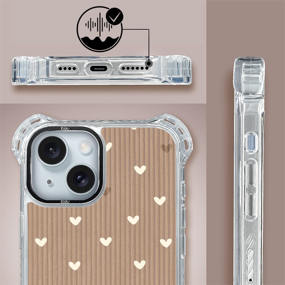 Etui do iPhone 15 Plus IBIZU DropGuard Ultra z MagSafe, Boho, Pudrowe serca - obrazek 6