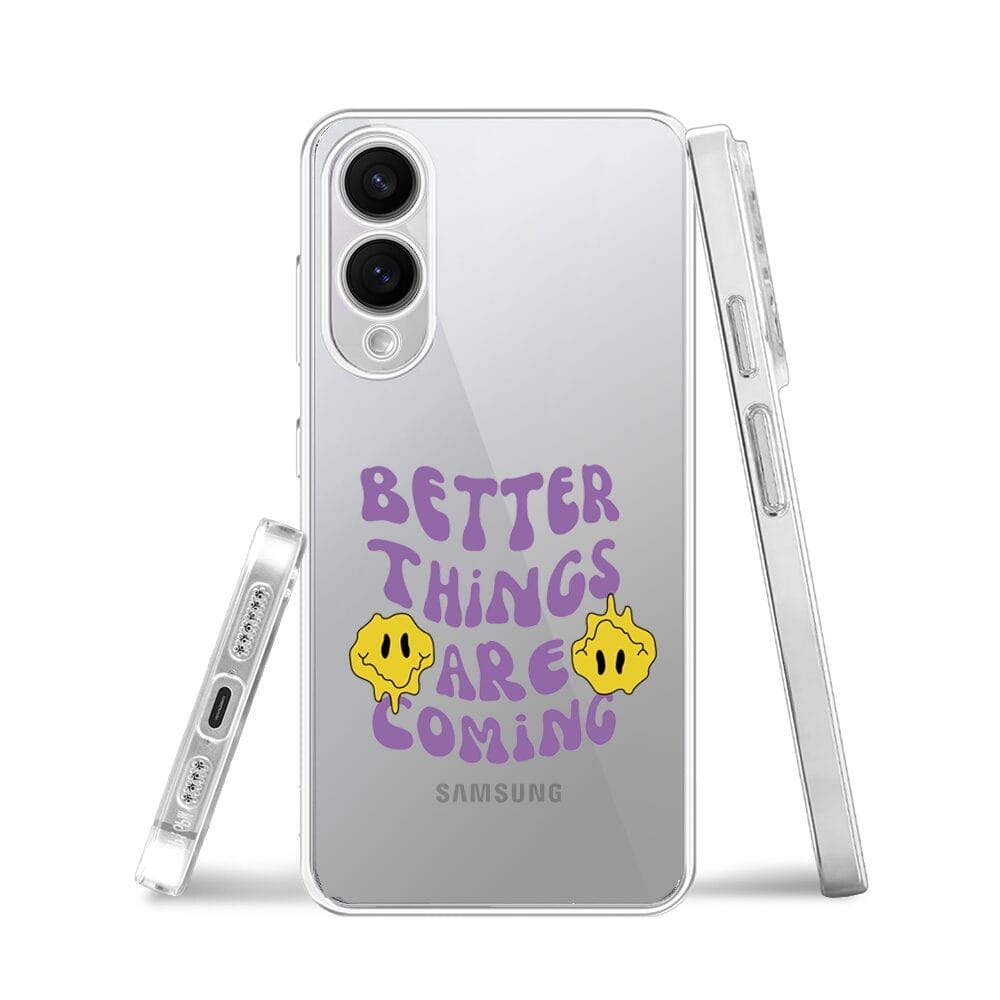 Etui do Samsung Galaxy S25 Edge przeźroczyste, silikonowe Flexi, Better Things Are Coming - obrazek 3