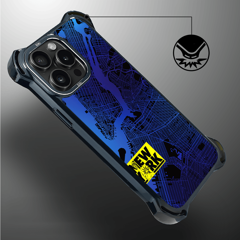 Etui do iPhone 14 Pro IBIZU DropGuard Ultra z MagSafe, Mapy Świata, New York - obrazek 4