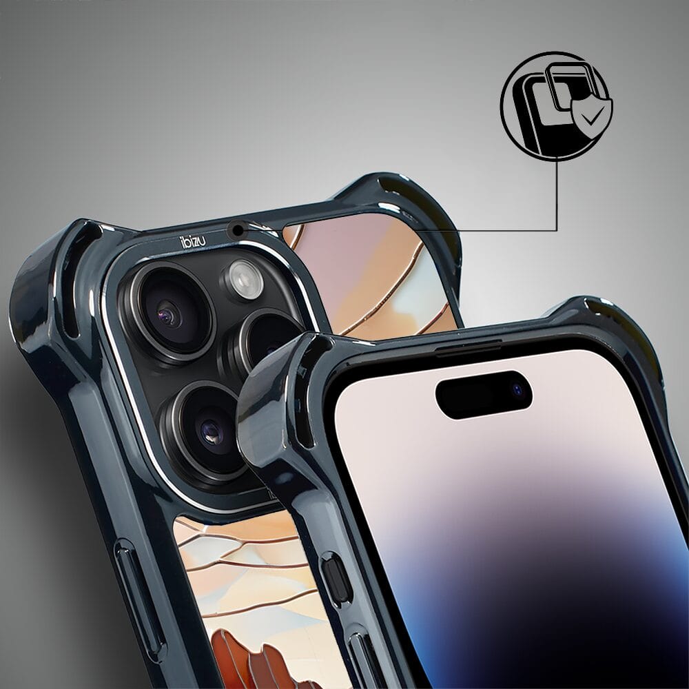 Etui do iPhone 14 Pro IBIZU DropGuard Ultra z MagSafe, Barwy Szkła, Pustynny spokój - obrazek 3