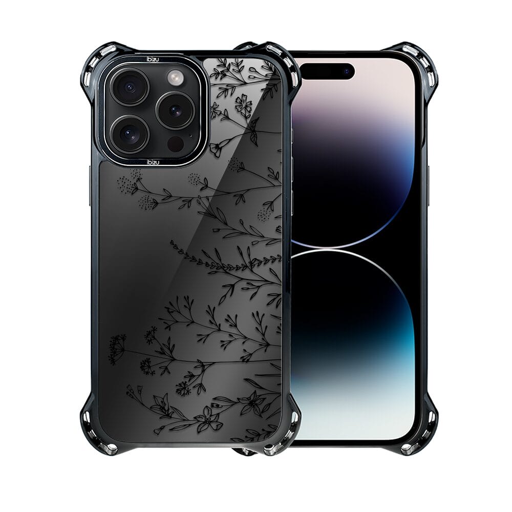 Etui do iPhone 14 Pro IBIZU DropGuard Ultra z MagSafe, Midnight, Dotyk kwiatów - obrazek 2