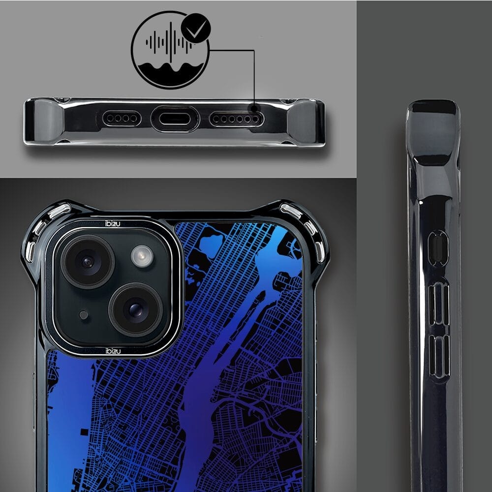 Etui do iPhone 15 Plus IBIZU DropGuard Ultra z MagSafe, mapy świata, New York - obrazek 6