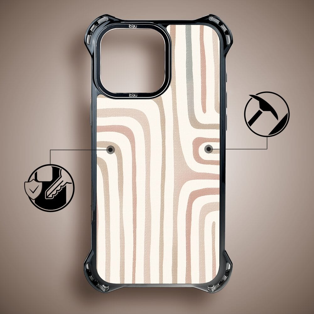 Etui do iPhone 14 Pro IBIZU DropGuard Ultra z MagSafe, Boho, Piaskowy labirynt - obrazek 7