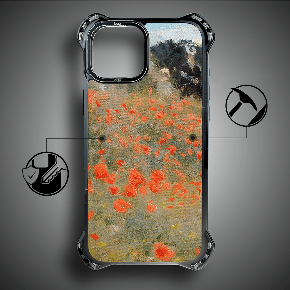 Etui iPhone 14 Plus IBIZU DropGuard Ultra z MagSafe, Claude Monet, pole maków - obrazek 7