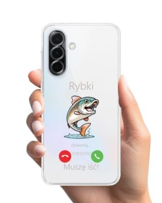 Etui do Samsung Galaxy A36 5G przeźroczyste, silikonowe Flexi, rybki dzwonią