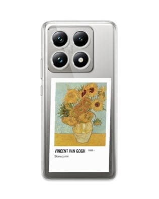 Etui do Xiaomi 14T przeźroczyste, silikonowe Flexi, słoneczniki