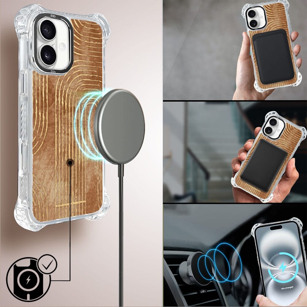 Etui iPhone 16 Plus IBIZU DropGuard Ultra z MagSafe, Boho, Geometryczne linie - obrazek 8