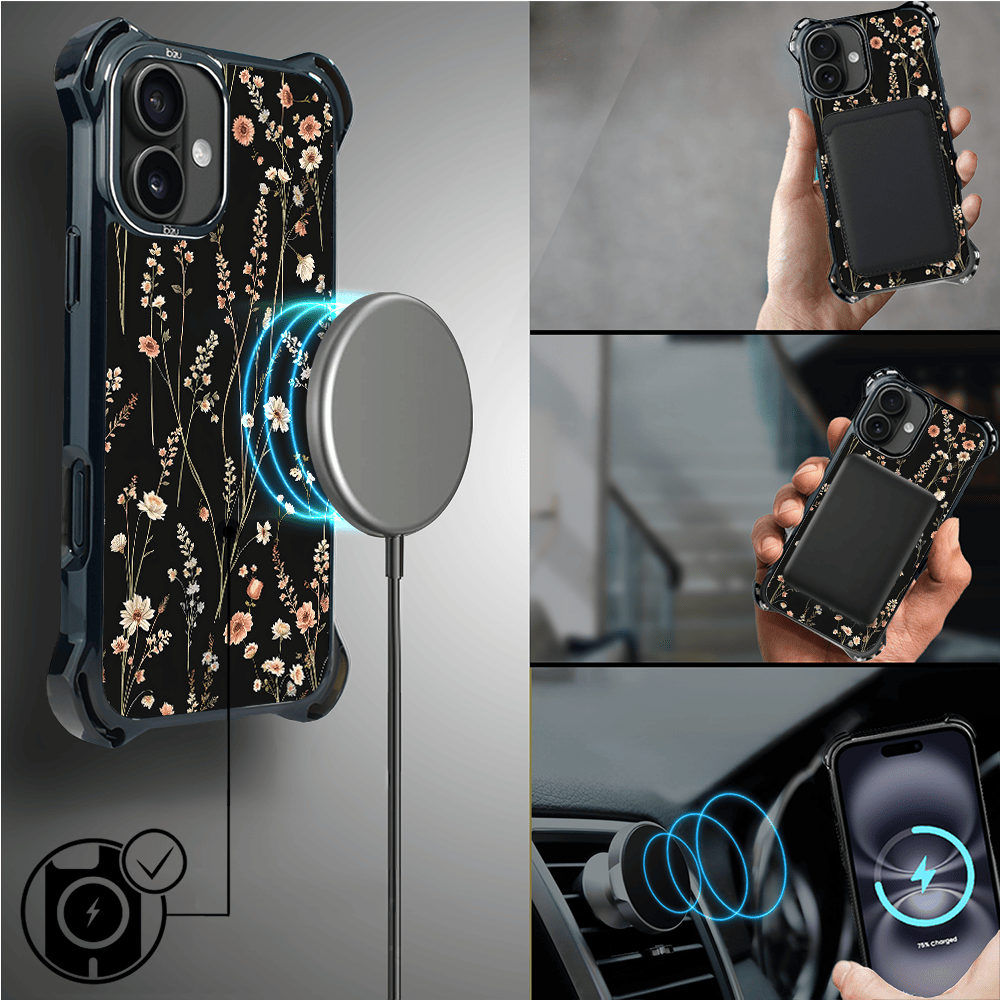 Etui iPhone 16 Plus IBIZU DropGuard Ultra z MagSafe, Pastel Bloom, Północny ogród - obrazek 8