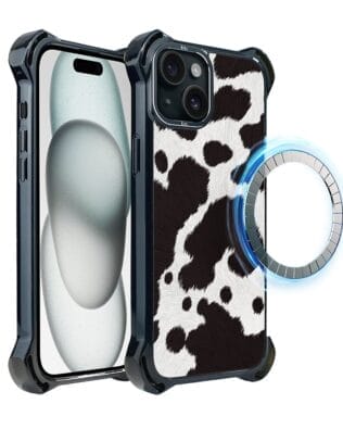 Etui do iPhone 15 Plus IBIZU DropGuard Ultra z MagSafe, Zew Natury, Polska krowa