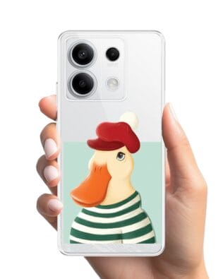 Etui do Xiaomi Redmi Note 13 Pro 5G przeźroczyste, silikonowe Flexi, kaczuszka