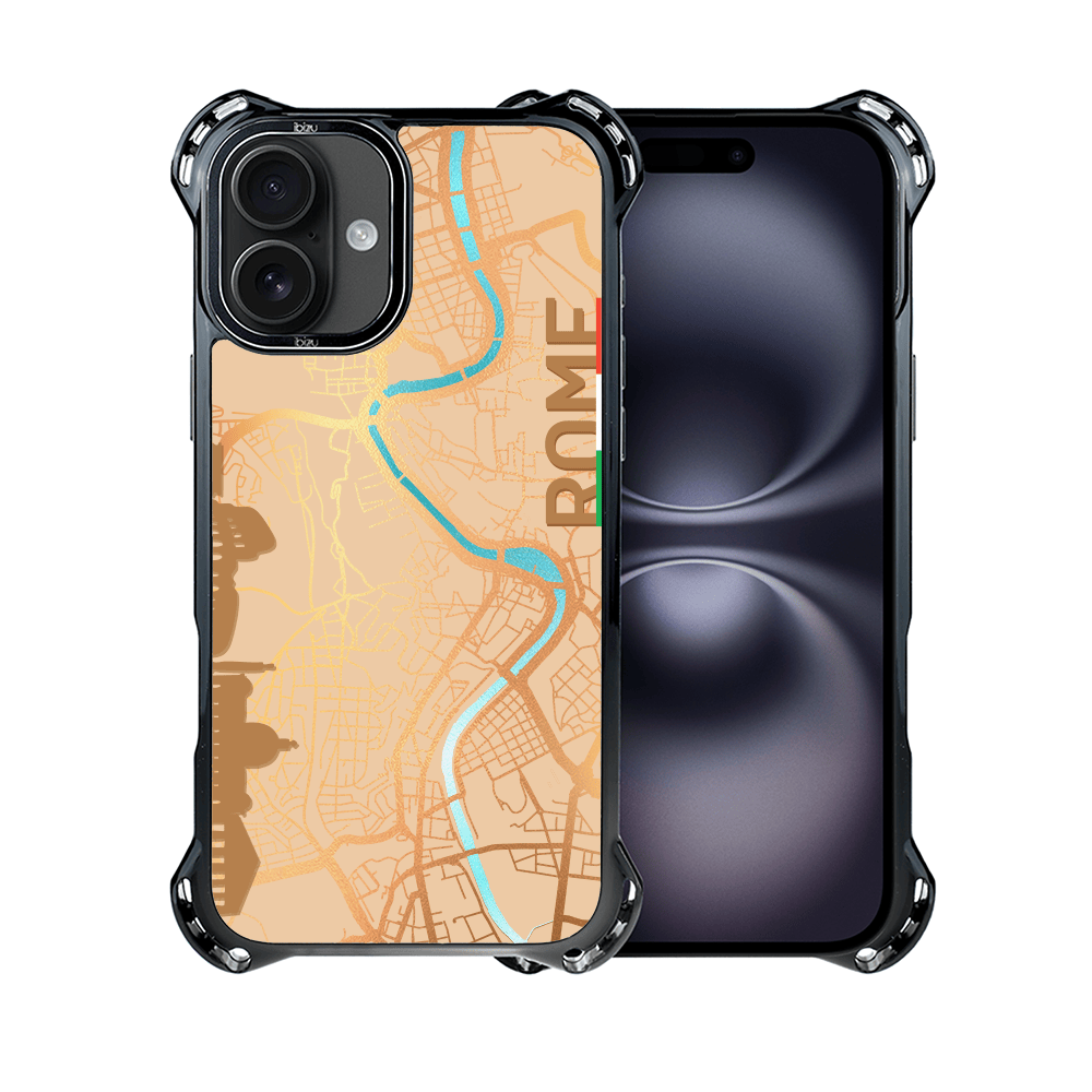 Etui do iPhone 16 IBIZU DropGuard Ultra z MagSafe, mapy świata, Rome - obrazek 2