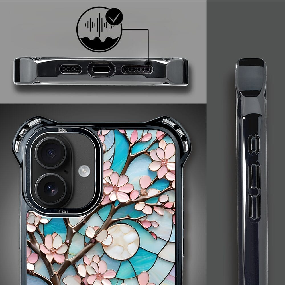 Etui do iPhone 16 IBIZU DropGuard Ultra z MagSafe, Barwy Szkła, Księżycowa Wiśnia - obrazek 4