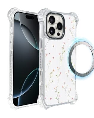 Etui do iPhone 16 Pro IBIZU DropGuard Ultra z MagSafe, Pastel Bloom, Polna fantazja