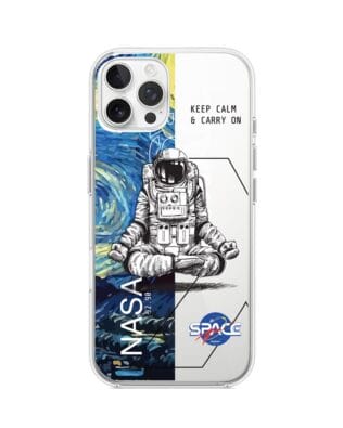 Etui do iPhone 12 Pro Max przeźroczyste, silikonowe Flexi, Keep Calm in Cosmos