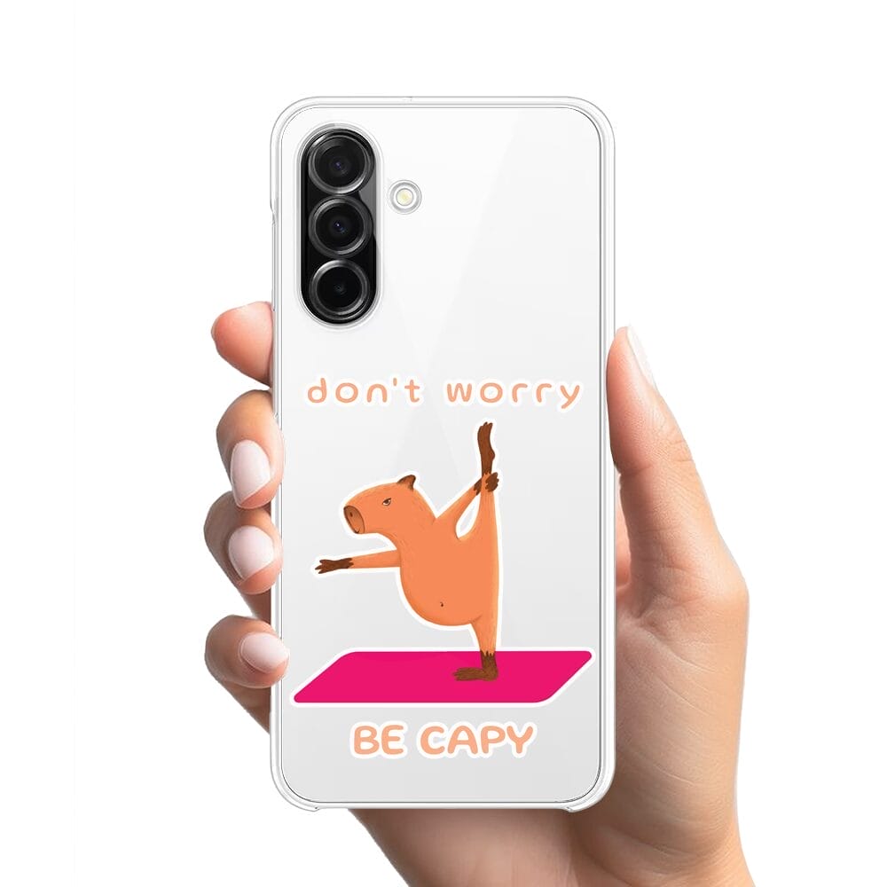 Etui do Samsung Galaxy A26 5G przeźroczyste, silikonowe Flexi, kapibara - obrazek 2