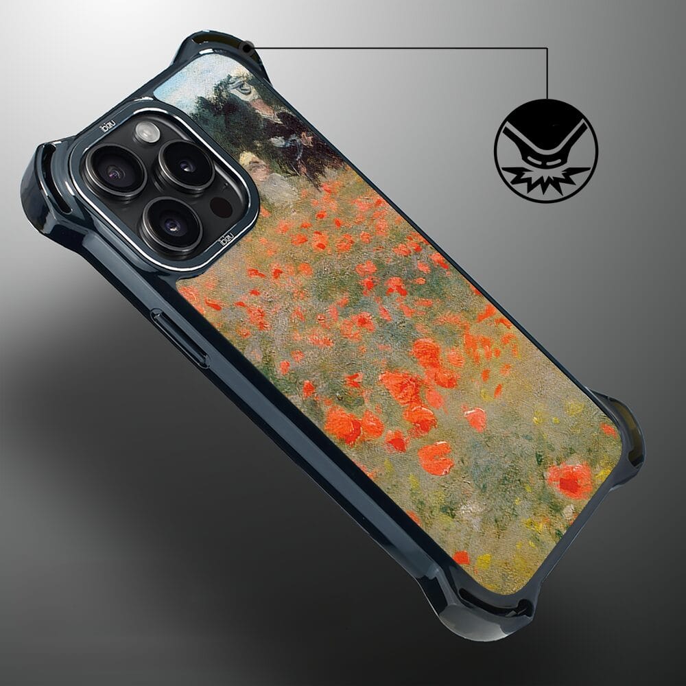 Etui iPhone 14 Pro IBIZU DropGuard Ultra z MagSafe, Claude Monet, pole maków - obrazek 4