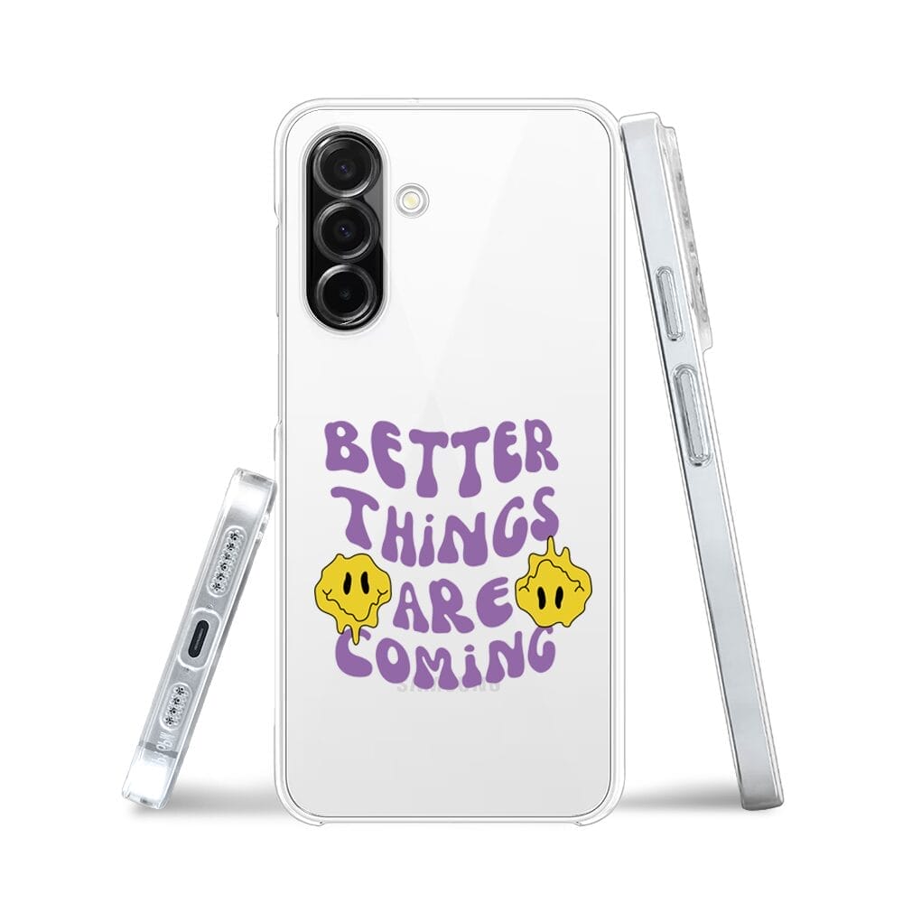 Etui do Samsung Galaxy A26 5G przeźroczyste, silikonowe Flexi, Better Things Are Coming - obrazek 3