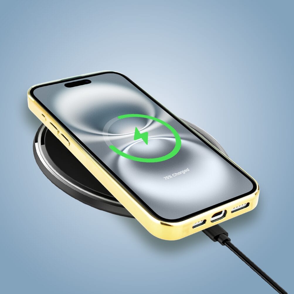 Etui do iPhone 16 Plus IBIZU Elite Glass z MagSafe, Kintsugi Art, kobieta z perłą, złote - obrazek 8