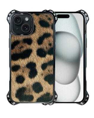 Etui do iPhone 15 Plus IBIZU DropGuard Ultra z MagSafe, Zew Natury, Lampart