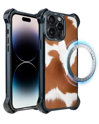 Etui do iPhone 14 Pro IBIZU DropGuard Ultra z MagSafe, Zew Natury, Alpejska krowa