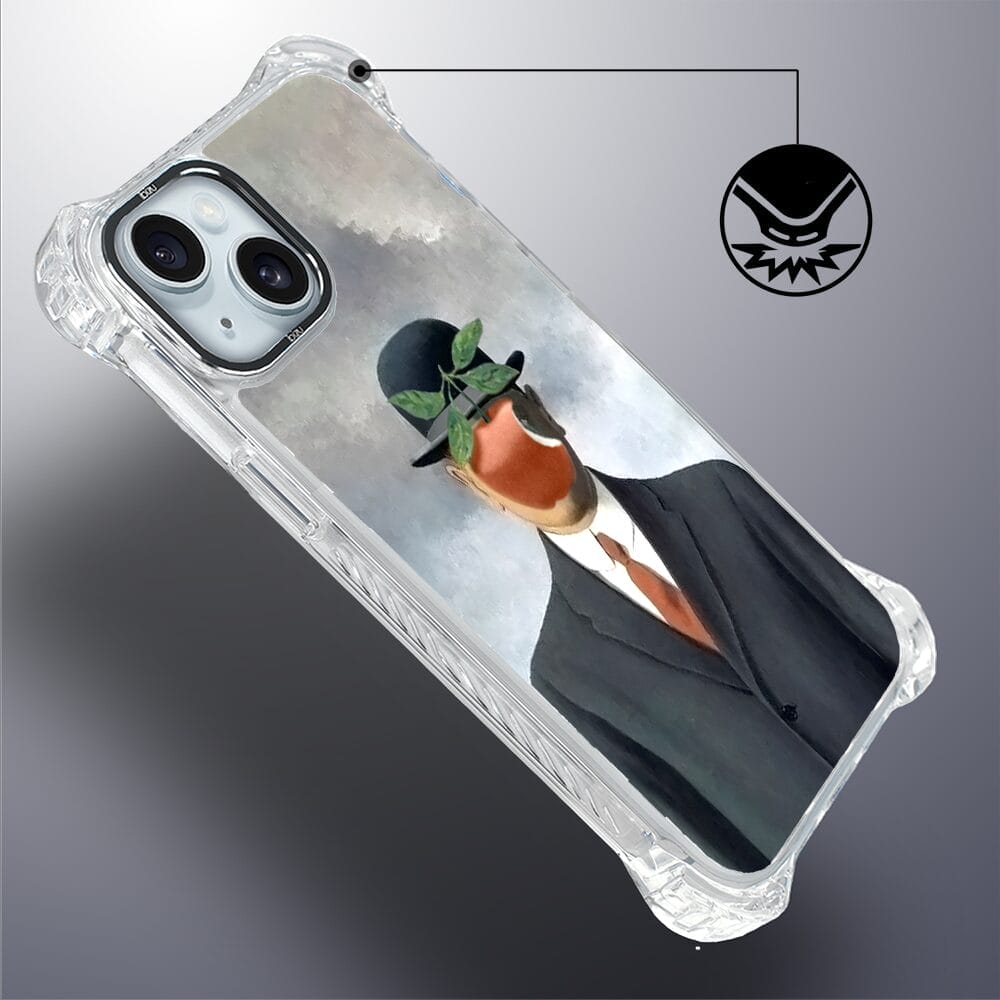 Etui iPhone 15 IBIZU DropGuard Ultra z MagSafe, Rene Magritte, syn człowieczy - obrazek 4