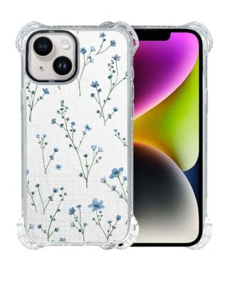 Etui iPhone 14 Plus IBIZU DropGuard Ultra z MagSafe, Pastel Bloom, Niebieski sen