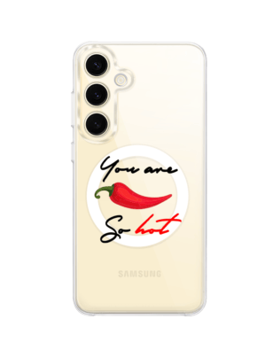 Etui do Samsung Galaxy S24 z MagSafe przeźroczyste, silikonowe Flexi, papryczka chilli