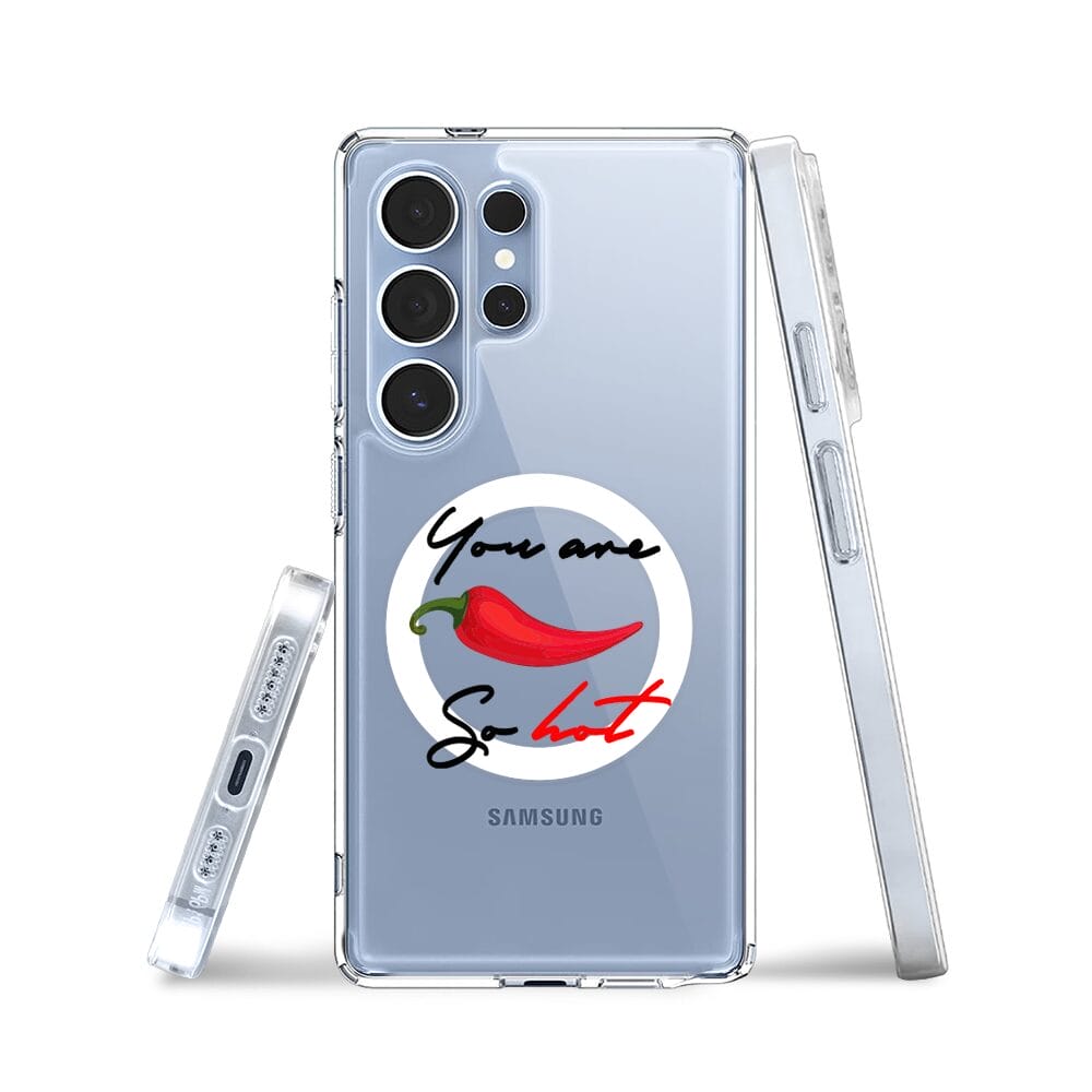 Etui do Samsung Galaxy S25 Ultra z MagSafe przeźroczyste, silikonowe Flexi, papryczka chilli - obrazek 3