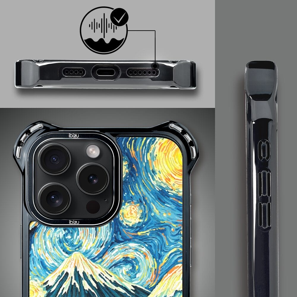 Etui do iPhone 16 Pro IBIZU DropGuard Ultra z MagSafe, Van Gogh, gwieździsta noc - obrazek 6