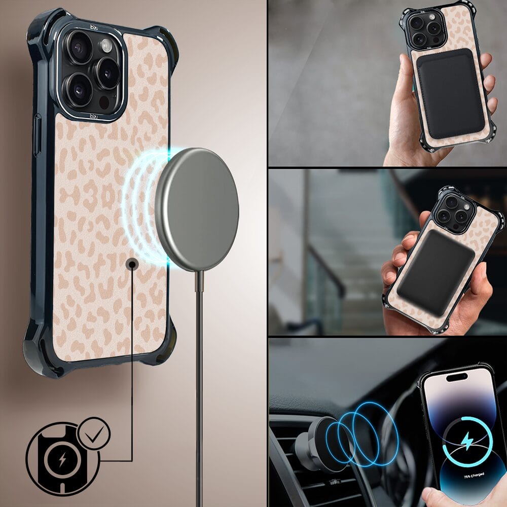 Etui do iPhone 14 Pro IBIZU DropGuard Ultra z MagSafe, Boho, Delikatna panterka - obrazek 8