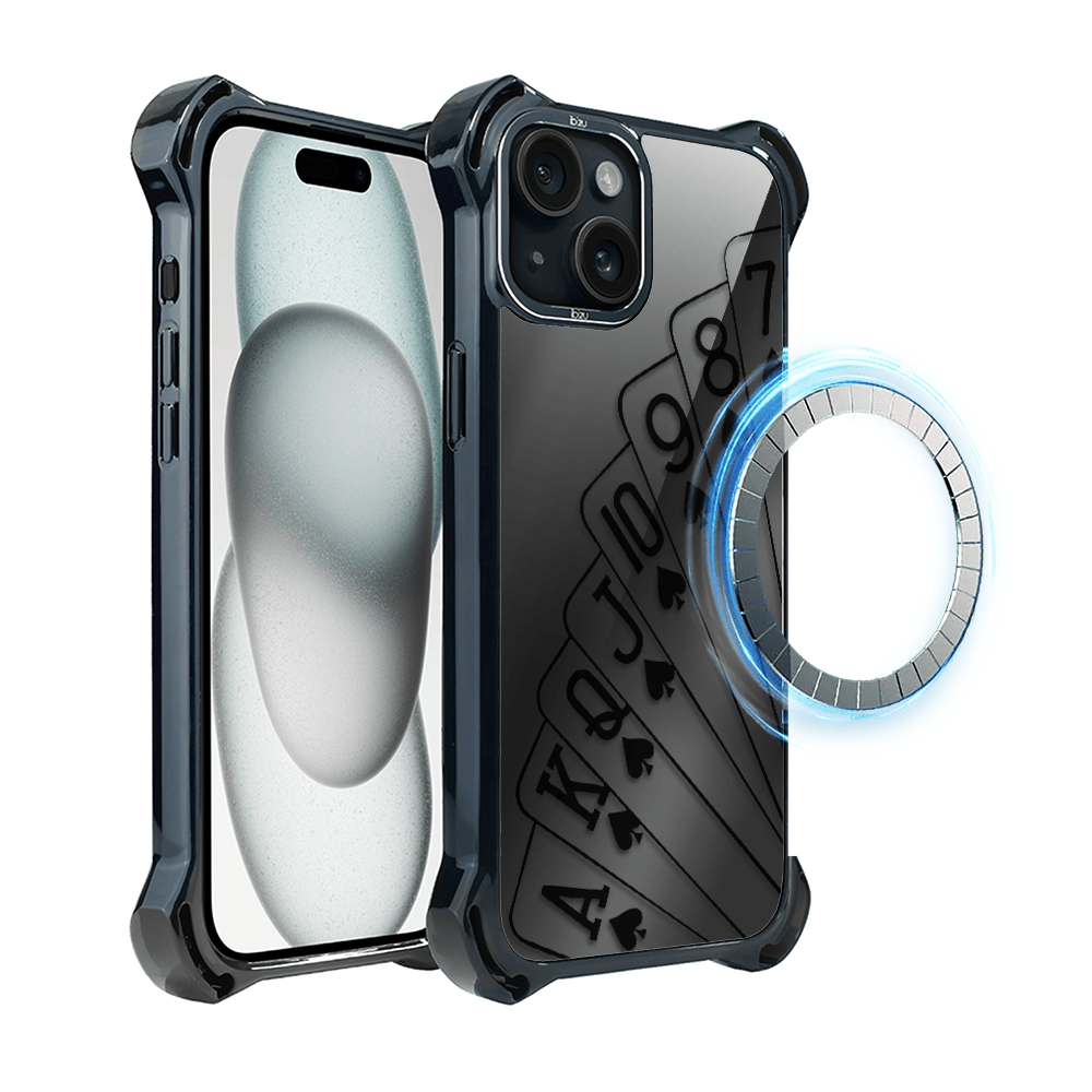 Etui do iPhone 15 IBIZU DropGuard Ultra z MagSafe, Midnight, Karty do gry