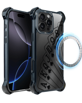 Etui do iPhone 16 Pro Max IBIZU DropGuard Ultra z MagSafe, Midnight, Karty do gry