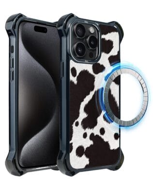 Etui do iPhone 15 Pro IBIZU DropGuard Ultra z MagSafe, Zew Natury, Polska krowa