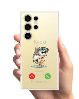 Etui do Samsung Galaxy S24 Ultra przeźroczyste, silikonowe Flexi, rybki dzwonią