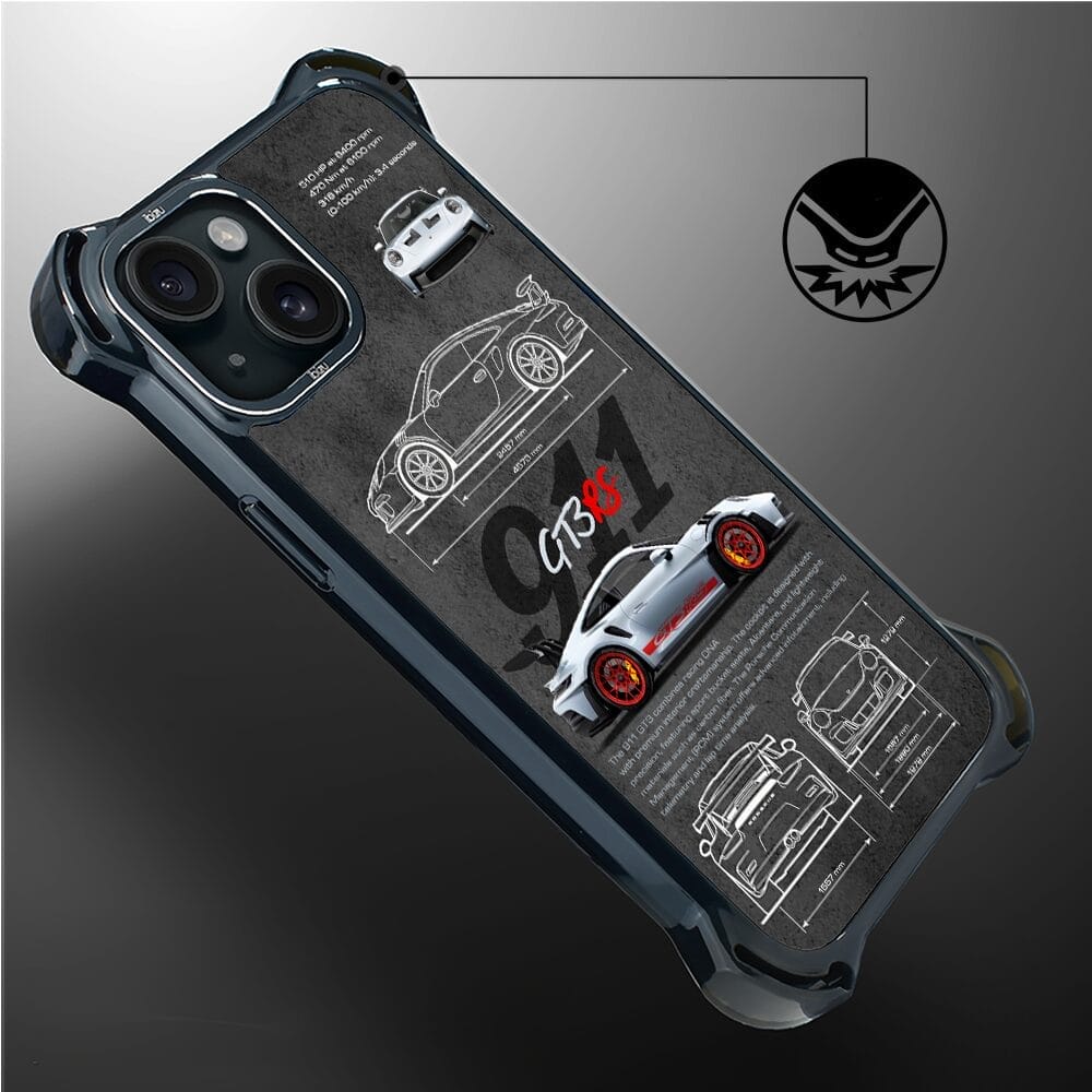 Etui do iPhone 15 IBIZU DropGuard Ultra z MagSafe, TechDrive, 911 GT3 RS - obrazek 4